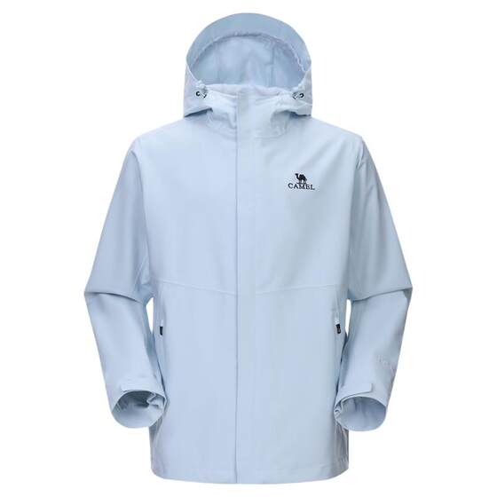 
Camel baby blue jacket for women 2026 spring and summer new outdoor sports thin windproof and waterproof mountaineering jacket for men
