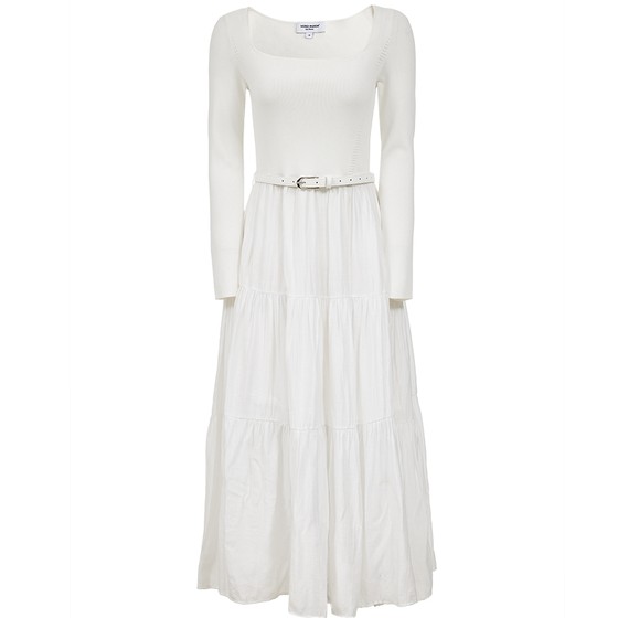 Vero Moda Dress Women's 2025 Autumn New Versatile Lady Style Waist Stitching A-Line Skirt Mid-length Skirt