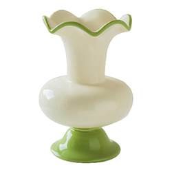 Medieval style tall ceramic vase ornaments living room flower arrangement light luxury high-end hydroponic flowers table decoration green