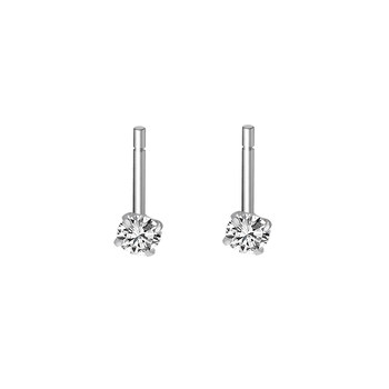 s925 sterling silver needle earrings simple style no-picking ear piercing