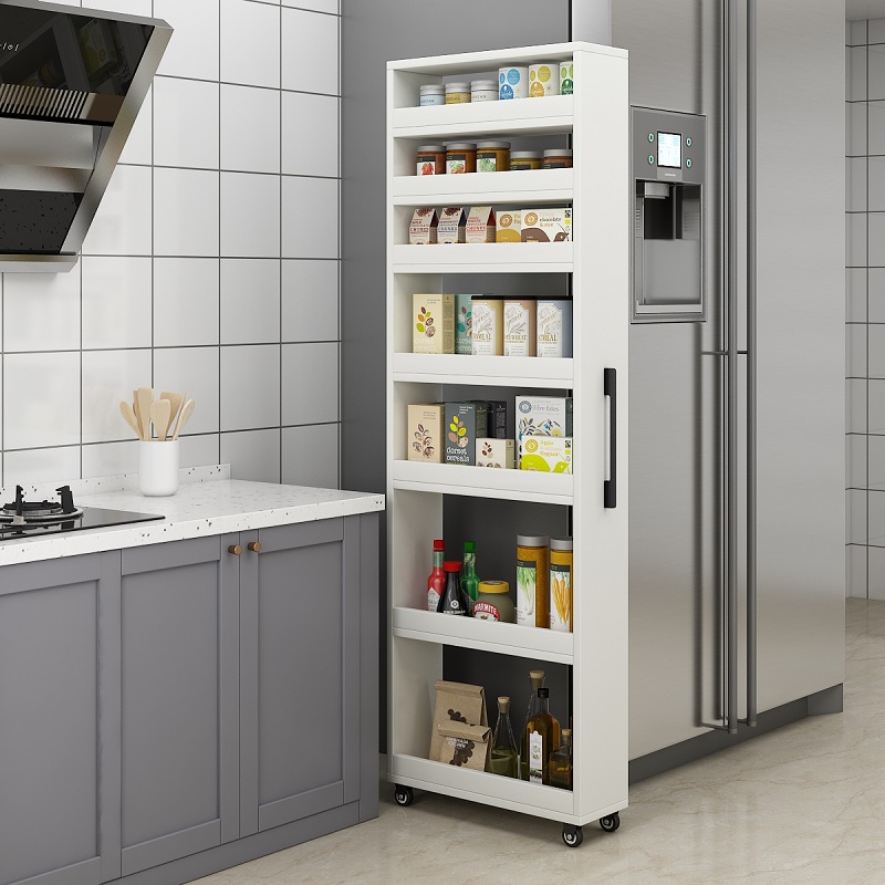 定制日式移动置物柜架侧抽拉式收纳柜夹缝窄缝隙厨房省空间大容量