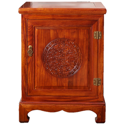 Tiger Brand Solid Wood Bedside Cabinet Safe Integrated Chinese Style Bedside Safe Home 2023 New Fingerprint Password Box 60/69 High Office Rosewood Color Elm Anti-theft Invisible Safe Deposit Box