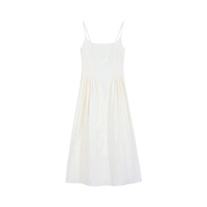 
pusumede Roman Holiday French suspender dress for women with backless straps waist-hugging temperament sleeveless skirt