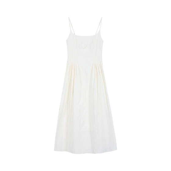 
pusumede Roman Holiday French suspender dress for women with backless straps waist-hugging temperament sleeveless skirt