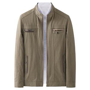 
Dad's autumn cotton jacket, middle-aged men's jacket, middle-aged and elderly men's spring and autumn stand-up collar cotton top