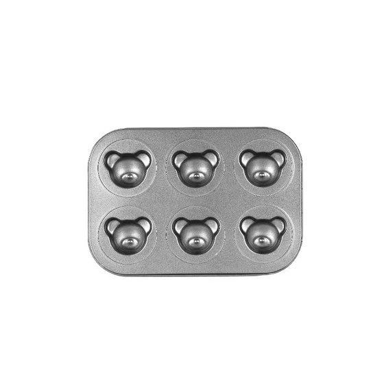 
FL Japanese three-dimensional 6-piece madeline baking pan Japanese cartoon small animal internet celebrity ins cake baking mold