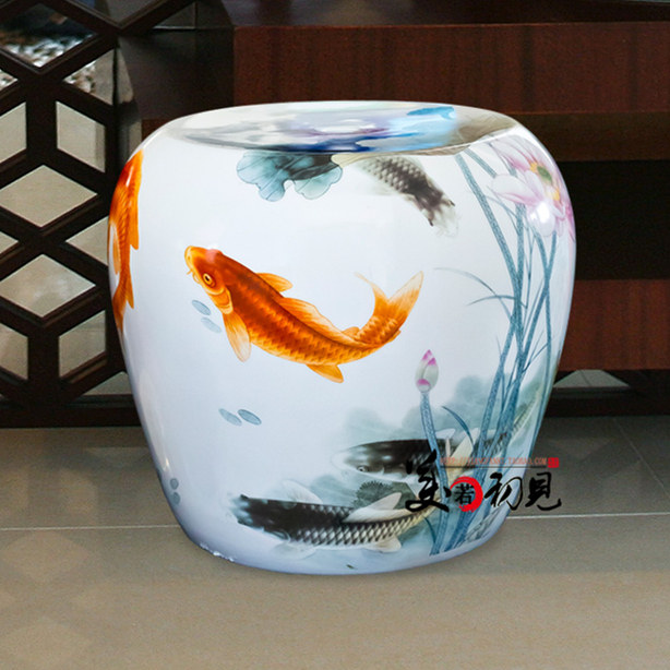 High temperature Chinese apple stool Jingdezhen ceramic home shoe ...