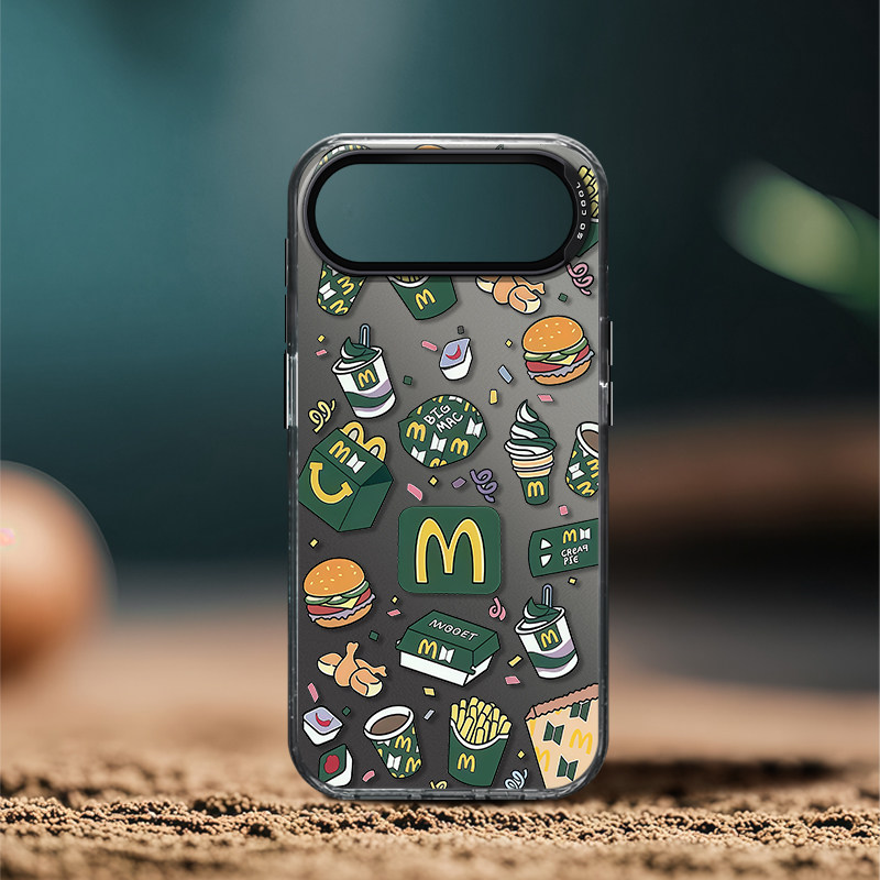 McDonald's Fast Food Pattern Phone Case for iPhone 17, 16, 15, 14 and 13