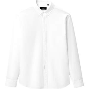 [Pure cotton Oxford spinning] Heilan House business long-sleeved casual shirt spring and summer new embroidery large size optional men's clothing