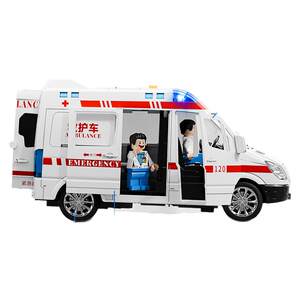 
Children's 120 Ambulance Toy Large Extra Large Simulation 5 Doors Musical Storytelling Toy Car for Boys and Girls