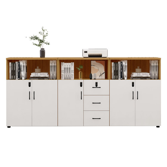 
File cabinet office low cabinet information storage cabinet floor-standing cabinet with password lock wooden partition cabinet side cabinet flower tank cabinet