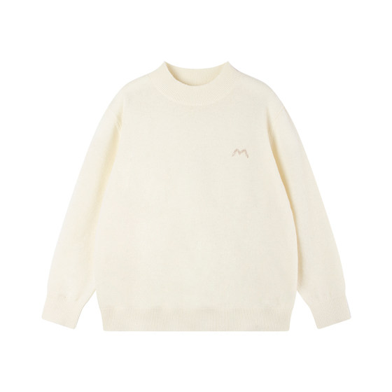 
MUCMUKN [100 Merino Wool] Versatile soft waxy sweater, comfortable knitted sweater for boys and girls, new winter style