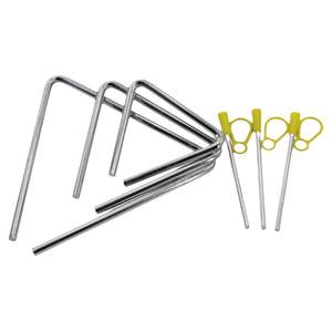 Professional percussion instrument for primary and secondary school children in kindergarten, Orff triangle bell, thickened triangular iron 4 inches 5/6/7 inches