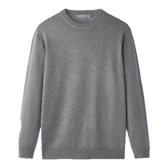 
HLA/Heilan Home Light Business Unisex Wool Sweater 25 Autumn and Winter New Mulberry Silk Black Sweater for Men