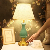 Настольная лампа, элитная расширенная глина для спальни, ретро сенсорное украшение для ногтей, прикроватный фонарь для кровати, в американском стиле, легкий роскошный стиль, изысканный стиль, китайский стиль