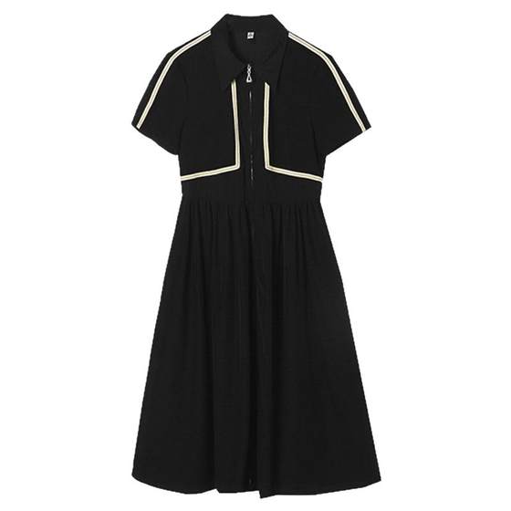 
Outlets counter cabinet genuine UE summer 2025 new sports style mid-length skirt high waist short-sleeved dress