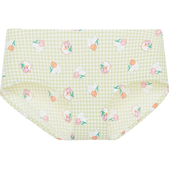 Sanfu women's low waist without hip clipping underwear fresh printed pure cotton bottom crotch without marks half boxer pants for women 470523
