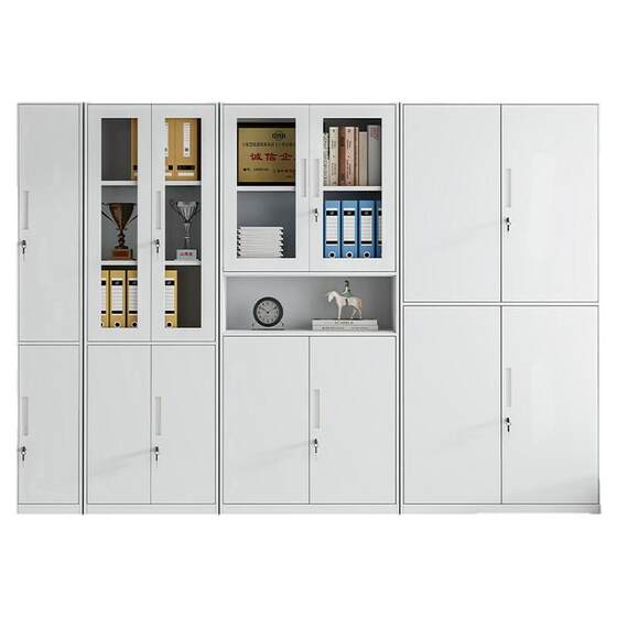 
Steel floor-standing home sandwich storage cabinet office file cabinet information bookcase with lock and drawer storage storage