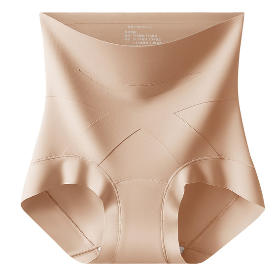 Fenton Tummy Control Panties Women's Liquid Foundation Invisible Seamless High Waist Butt Lifting Pants Strong Belly Controlling Triangle Shorts