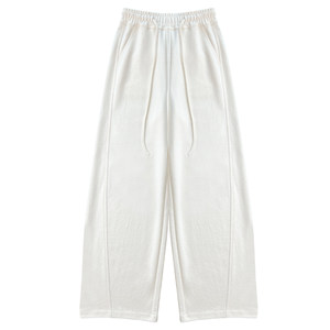 
Off-white scimitar wide-leg sports pants for women in 2025 autumn and winter new thickened high-waist loose casual wide-leg sweatpants