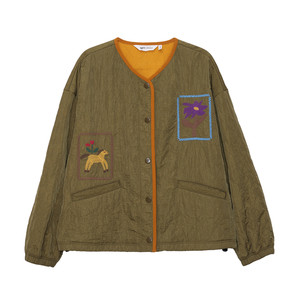 
[Zodiac Series] MOVEUP Magic Walk 2025 Winter New Color Dot Drawstring Embroidered Ribbon Short Jacket for Women