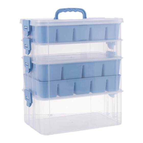 
Portable building block puzzle puzzle bean storage box that cannot be stepped on, transparent multi-layer packaging fusion bean educational toy storage box