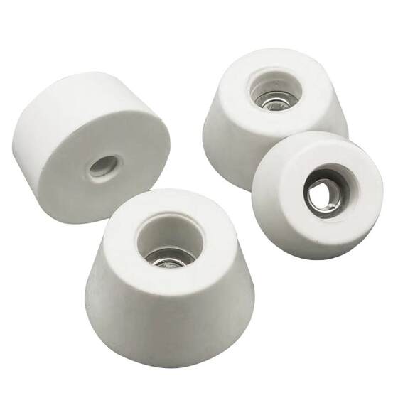
White rubber foot mat furniture table and chair shock absorbing foot mat with gasket foot mat