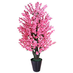 Fake tree peach tree simulated plants bionic flowers potted plants