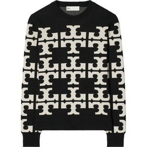 
[End of Season Offer] TORY BURCH Double T LOGO printed casual sweater 157093