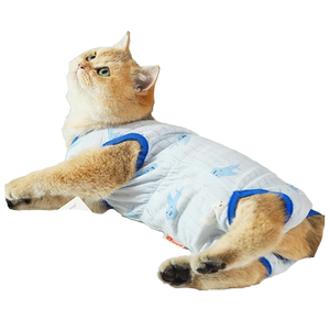 Cat clothes anti-shedding autumn and winter thin ragdoll cat kitten pet female cat pure cotton all-inclusive sterilization clothing