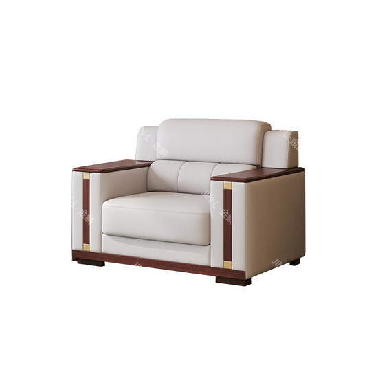 
Office sofa simple modern coffee table combination business leather office sofa office area reception room
