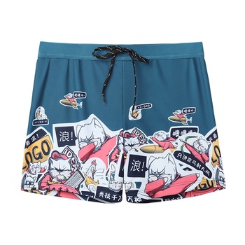 Men's anti-embarrassment boxer professional large size swimming trunks