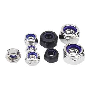 
304/316 stainless steel nylon lock nut hexagonal non-slip anti-loosening self-locking screw cap M3M4M5M6M8M10