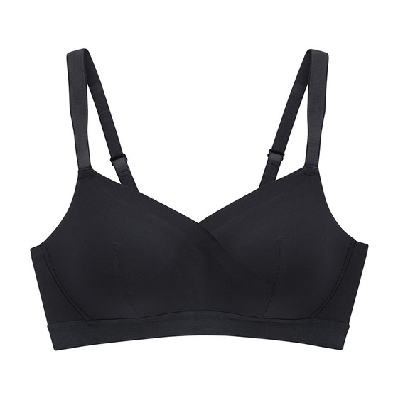 Lanzhuoli soft support underwear for women with large breasts, no rims, breathable bra, comfortable large size large cup push-up bra