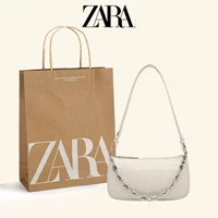 Zara, расширенная сумка подмышку, цепь на цепочке, сумка на одно плечо, небольшая сумка, премиум класс, в западном стиле