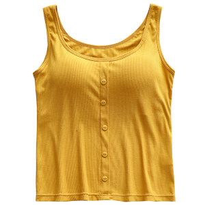 A chest pad suspender vest Female summer thin -duty -exempting the bra, the inner color, the pure color can be wearing the bottom top
