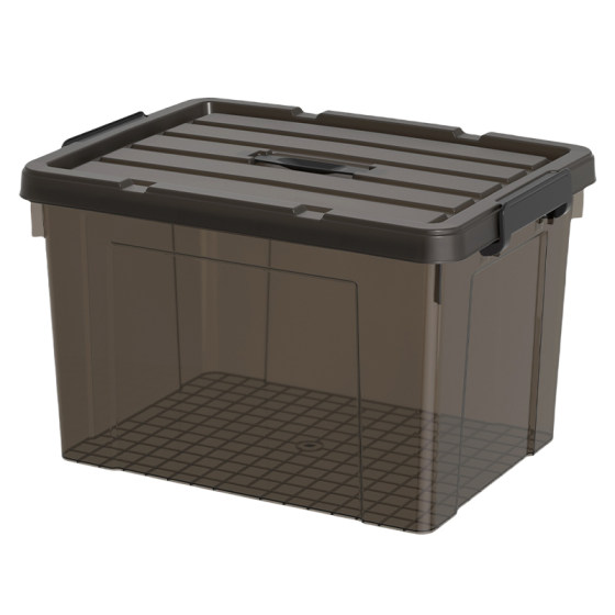 
Large capacity transparent black storage box household clothes toy storage box plastic storage box extra large storage box