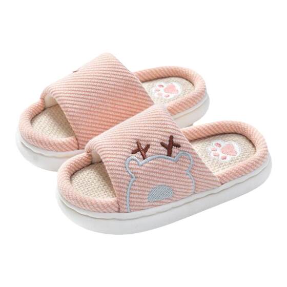 
Children's linen slippers girls boys anti-slip spring and autumn new indoor home parent-child slippers big children's cotton and linen slippers