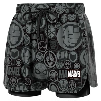 Marvel double layer swimming trunks men's swimsuit adult anti-embarrassment