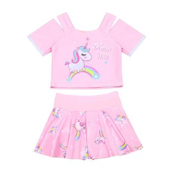 
Sun protection quick-drying suspender princess flat corner set equipped with swimsuit