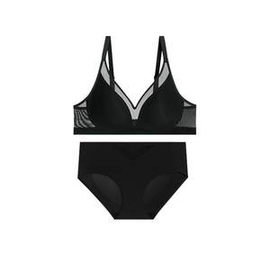 爱慕氧气贴贴内衣套装女本命年红色无痕薄大胸显小无钢圈文胸礼盒