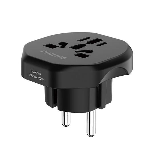 Convertitore da Ue A US/UK/AU Steckdosen, Adattatore per Presa di Corrente da Viaggio Ca da 250 V 2500 W, Adattatore per Convertitore di Spina/Presa Universale di Ricarica per Paesi Europei (Nero