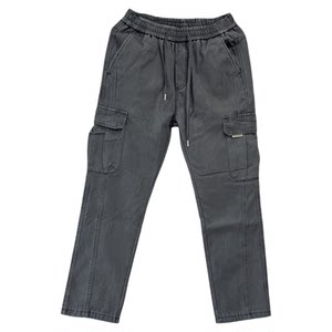 
New men's pure cotton overalls, loose straight wide legs, thickened velvet, spring, autumn and winter casual sports long pants