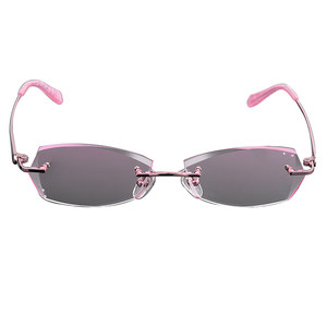 
New diamond cut edge glasses with diamonds, women's rimless pure titanium myopia glasses frames with lenses T229