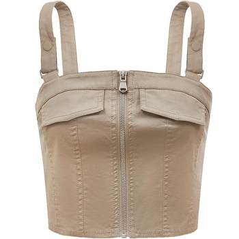 
Summer fashionable and versatile slim fit and short suspender vest for women