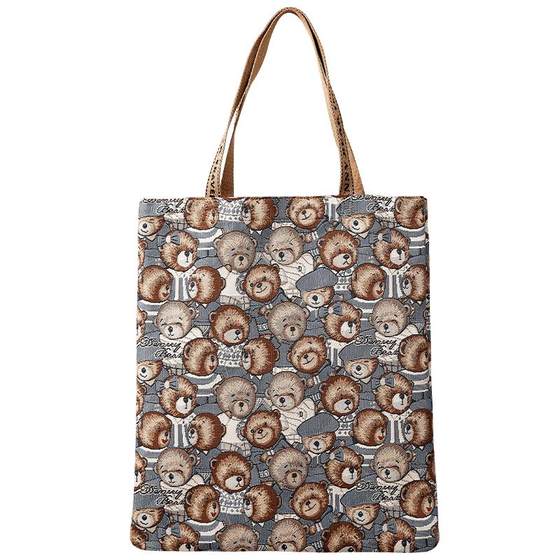 
Danny Bear/Danny Bear Canvas Bag Bear One-Shoulder Shopping Bag for Women Lightweight, Casual and Versatile 0115008