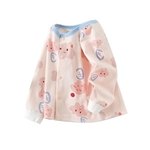 2 pieces of autumn clothes for girls, single-piece tops for babies, cardigans, pure cotton, boys, spring clothes for babies, long-sleeved T-shirts