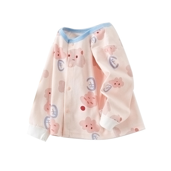 2 pieces of autumn clothes for girls, single-piece tops for babies, cardigans, pure cotton, boys, spring clothes for babies, long-sleeved T-shirts