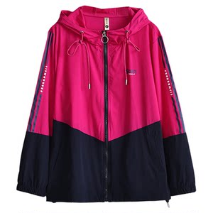 Middle-aged summer thin coat women's large size 200*0.5kg foreign style plus fat plus fat mother's sun protection clothing top