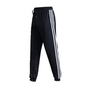 
Men's three-bar summer thin fast-drying running fitness ties casual middle school students sports training trousers